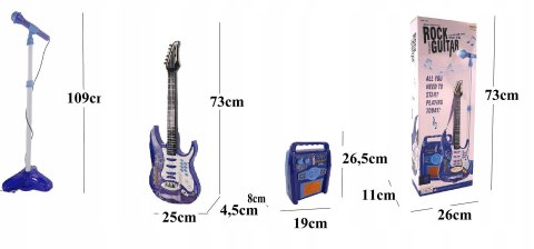 DUŻA GITARA ELEKTRYCZNA WZMACNIACZ MIKROFON 8010 N DUŻA GITARA ELEKTRYCZNA WZMACNIACZ MIKROFON 8010 N