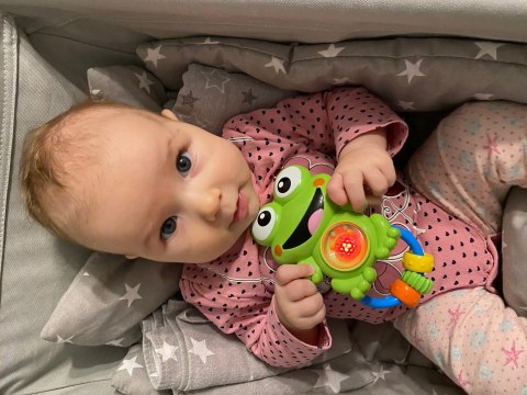 GRZECHOTKA SENSORYCZNA ŻABKA MELODYJKI ŚWIATŁA 80 GRZECHOTKA SENSORYCZNA ŻABKA MELODYJKI ŚWIATŁA 80