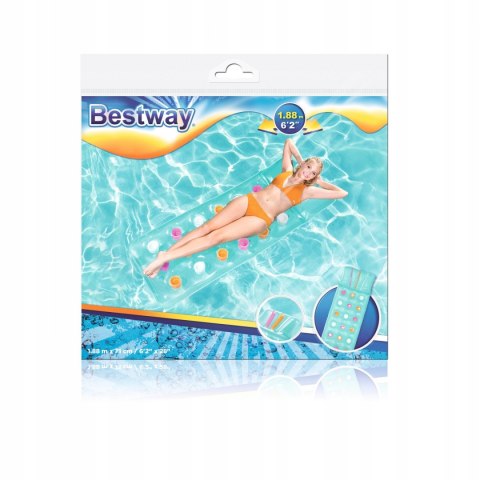 MATERAC DO PŁYWANIA 188X71 CM 90KG BESTWAY 43014 P MATERAC DO PŁYWANIA 188X71 CM 90KG BESTWAY 43014 P