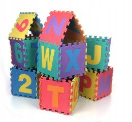 36EL. DUŻE SUPER PUZZLE PIANKOWE PLUS TORBA 2709