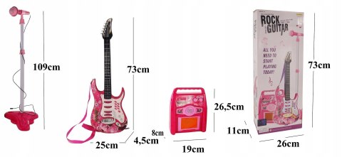 GITARA ELEKTRYCZNA WZMACNIACZ MIKROFON 8010R GITARA ELEKTRYCZNA WZMACNIACZ MIKROFON 8010R