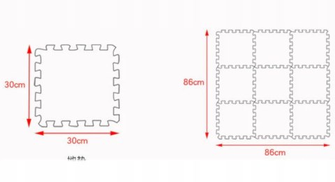 GRUBE PUZZLE PIANKOWE MATA EVA 9 SZT ZWIERZĄTKA 38 GRUBE PUZZLE PIANKOWE MATA EVA 9 SZT ZWIERZĄTKA 38