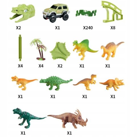 OGROMNY TOR SAMOCHODOWY 360CM DINOZAUR 240EL 256A OGROMNY TOR SAMOCHODOWY 360CM DINOZAUR 240EL 256A