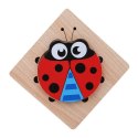 PUZZLE DREWNIANE EDUKACYJNE KLOCKI DLA DZIECI 15-15B