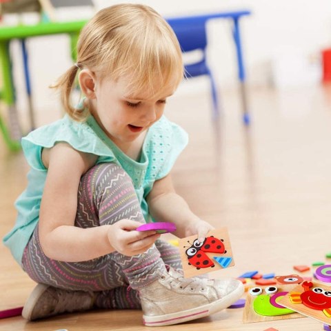 PUZZLE DREWNIANE EDUKACYJNE KLOCKI DLA DZIECI 15-15B PUZZLE DREWNIANE EDUKACYJNE KLOCKI DLA DZIECI 15-15B