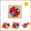 PUZZLE DREWNIANE EDUKACYJNE KLOCKI DLA DZIECI 15-15B