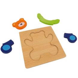 PUZZLE DREWNIANE EDUKACYJNE KLOCKI DLA DZIECI 15-15M