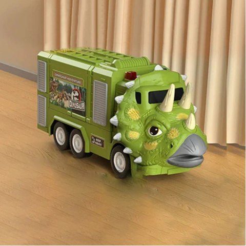 CIĘŻARÓWKA DINOZAUR Z AUTAMI TRICERATOPS DŹWIG 691 CIĘŻARÓWKA DINOZAUR Z AUTAMI TRICERATOPS DŹWIG 691
