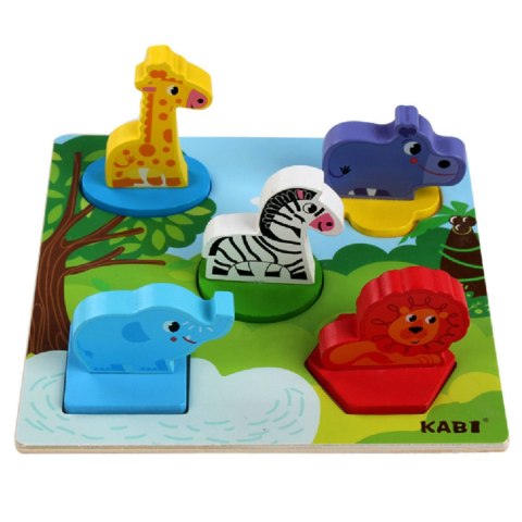 EDUKACYJNE DREWNIANE PUZZLE SAFARI KLOCKI 0057 EDUKACYJNE DREWNIANE PUZZLE SAFARI KLOCKI 0057