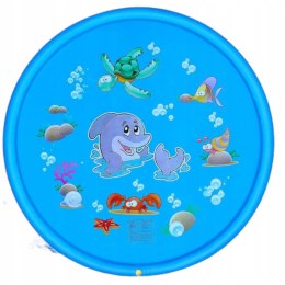 BRODZIK LETNIA MATA WODNA FONTANNA 100 CM ZRASZACZ DELFIN ŚLIZGAWKA 1655