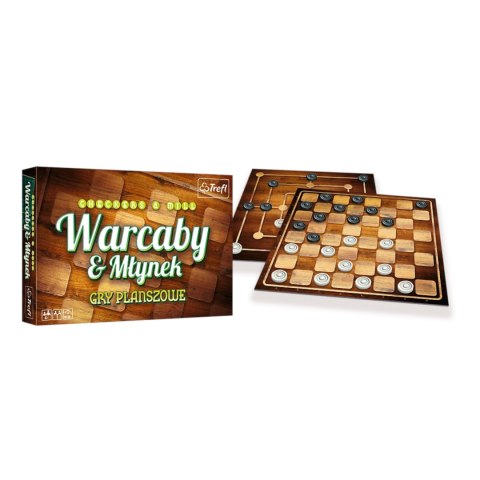 GRY PLANSZOWE WARCABY & MŁYNEK TREFL 01681 GRY PLANSZOWE WARCABY & MŁYNEK TREFL 01681