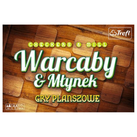 GRY PLANSZOWE WARCABY & MŁYNEK TREFL 01681 GRY PLANSZOWE WARCABY & MŁYNEK TREFL 01681