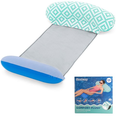 HAMAK WODNY BASENOWY COMFORT PLUSH DMUCHANY LEŻAK Z SIATKĄ BESTWAY 43555 HAMAK WODNY BASENOWY COMFORT PLUSH DMUCHANY LEŻAK Z SIATKĄ BESTWAY 43555