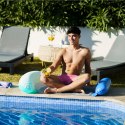 HAMAK WODNY BASENOWY COMFORT PLUSH DMUCHANY LEŻAK Z SIATKĄ BESTWAY 43555