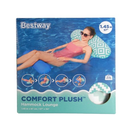 HAMAK WODNY BASENOWY COMFORT PLUSH DMUCHANY LEŻAK Z SIATKĄ BESTWAY 43555 HAMAK WODNY BASENOWY COMFORT PLUSH DMUCHANY LEŻAK Z SIATKĄ BESTWAY 43555