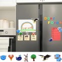 MAGNESY NA LODÓWKĘ ZWIERZĘTA PIANKOWE 36 ELEMENTÓW POJEMNIK