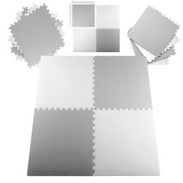 PUZZLE PIANKOWE MATA EVA 4 SZT BIAŁO SZARE EM1001