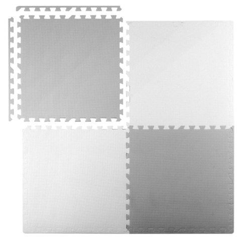 PUZZLE PIANKOWE MATA EVA 4 SZT BIAŁO SZARE EM1001 PUZZLE PIANKOWE MATA EVA 4 SZT BIAŁO SZARE EM1001