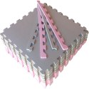 PUZZLE PIANKOWE MATA EVA 4 SZT RÓŻOWO SZARE EM1001R
