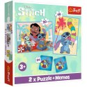 PUZZLE 2W1+ MEMOS LILO & STITCH WESOŁY DZIEŃ DISNEY 3+ TREFL 93585