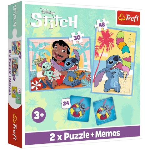 PUZZLE 2W1+ MEMOS LILO & STITCH WESOŁY DZIEŃ DISNEY 3+ TREFL 93585 PUZZLE 2W1+ MEMOS LILO & STITCH WESOŁY DZIEŃ DISNEY 3+ TREFL 93585