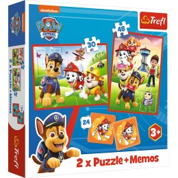 PUZZLE 2W1+ MEMOS PSI PATROL 3+ PSIA EKIPA W AKCJI TREFL 93337