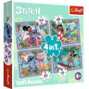 PUZZLE 4W1 LILO & STITCH SZALONY DZIEŃ TREFL 34633