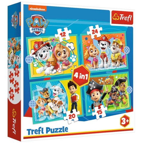 PUZZLE 4W1 PSI PATROL WESOŁA EKIPA 3+ TREFL 34346 PUZZLE 4W1 PSI PATROL WESOŁA EKIPA 3+ TREFL 34346
