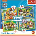 PUZZLE 4W1 PSI PATROL WAKACYJNY 4+ TREFL 34395