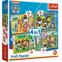 PUZZLE 4W1 PSI PATROL WAKACYJNY 4+ TREFL 34395
