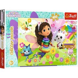 PUZZLE KOCI DOMEK GABI 100 ELEMENTÓW BROKATOWA GABI TREFL 14832