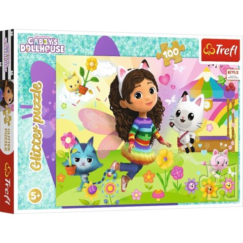 PUZZLE KOCI DOMEK GABI 100 ELEMENTÓW BROKATOWA GABI TREFL 14832 PUZZLE KOCI DOMEK GABI 100 ELEMENTÓW BROKATOWA GABI TREFL 14832