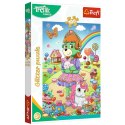 PUZZLE RODZINA TREFLIKÓW 100 EL. BROKATOWE TREFLIKI GLITTER TREFL 14833