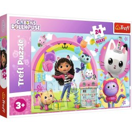 PUZZLE TREFL MAXI 24 ELEMENTÓW KOCI DOMEK GABI WESOŁA GABI 14353
