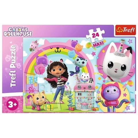 PUZZLE TREFL MAXI 24 ELEMENTÓW KOCI DOMEK GABI WESOŁA GABI 14353 PUZZLE TREFL MAXI 24 ELEMENTÓW KOCI DOMEK GABI WESOŁA GABI 14353