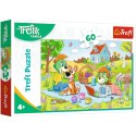 PUZZLE TREFL RODZINA TREFLIKÓW 60 EL. PRZYGODY RODZINY TREFLIKÓW 17394