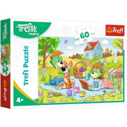 PUZZLE TREFL RODZINA TREFLIKÓW 60 EL. PRZYGODY RODZINY TREFLIKÓW 17394