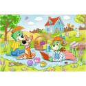 PUZZLE TREFL RODZINA TREFLIKÓW 60 EL. PRZYGODY RODZINY TREFLIKÓW 17394