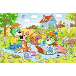PUZZLE TREFL RODZINA TREFLIKÓW 60 EL. PRZYGODY RODZINY TREFLIKÓW 17394