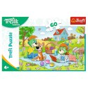 PUZZLE TREFL RODZINA TREFLIKÓW 60 EL. PRZYGODY RODZINY TREFLIKÓW 17394