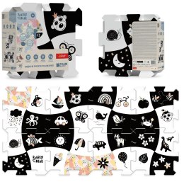 PUZZLE PIANKOWE UKŁADANKA PUZZLOPIANKA BOBASKI I MIŚ KONTRASTOWE BABY 61616