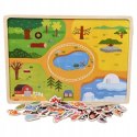 UKŁADANKA TABLICA PUZZLE MAGNETYCZNE ZWIERZĘTA MTF-C02