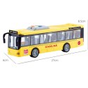 DUŻY SZKOLNY AUTOBUS OTWIERANE DRZWI DŹWIĘKI ŚWIATŁA 1:16 3+ WY910A
