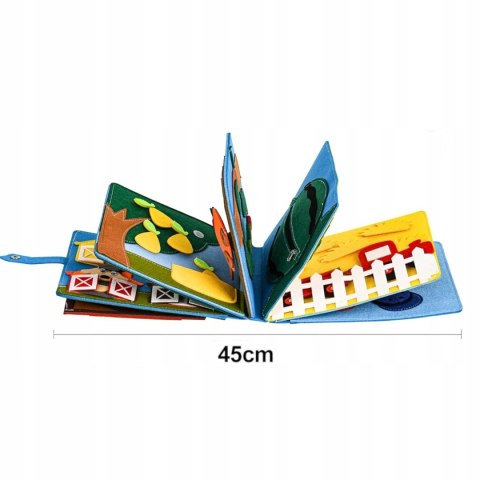 KSIĄŻECZKA FILCOWA ODCZEPIANE ELEMENTY TABLICA 3D DOMEK FARMA JP-1001 KSIĄŻECZKA FILCOWA ODCZEPIANE ELEMENTY TABLICA 3D DOMEK FARMA JP-1001
