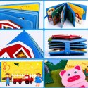 KSIĄŻECZKA FILCOWA ODCZEPIANE ELEMENTY TABLICA 3D DOMEK FARMA JP-1001