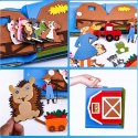 KSIĄŻECZKA FILCOWA ODCZEPIANE ELEMENTY TABLICA 3D DOMEK FARMA JP-1001