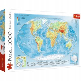 PUZZLE MAPA FIZYCZNA ŚWIATA 1000 ELEMENTÓW TREFL 10463