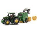 SIKU FARMER TRAKTOR Z JOHN DEERE Z PRASĄ METAL MODEL S1665