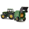 SIKU FARMER TRAKTOR Z JOHN DEERE Z PRASĄ METAL MODEL S1665