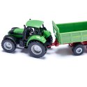 SIKU FARMER TRAKTOR Z ROZRZUTNIKIEM OBORNIKA PRZYCZEPĄ METAL MODEL S1673